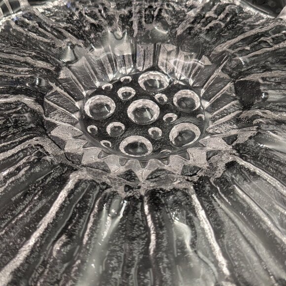 Vintage Humppila Finland Brutalist Style Art Glass 10" Bowl / Serving Dish - Picture 5 of 8